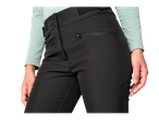 CRIVIT women's softshell ski pants, black, with zippers and button details.