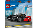 Ehita plokkide komplekt musta elektri superautoga ja minifiguuriga, 109 osa.