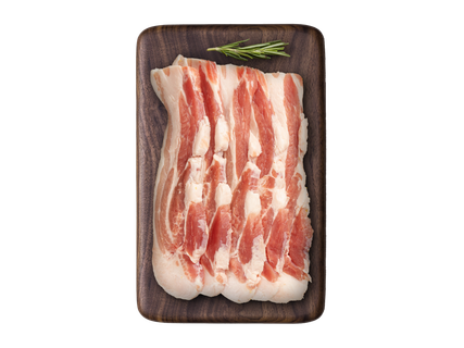 Šviežia pjaustyta kiaulienos šoninė