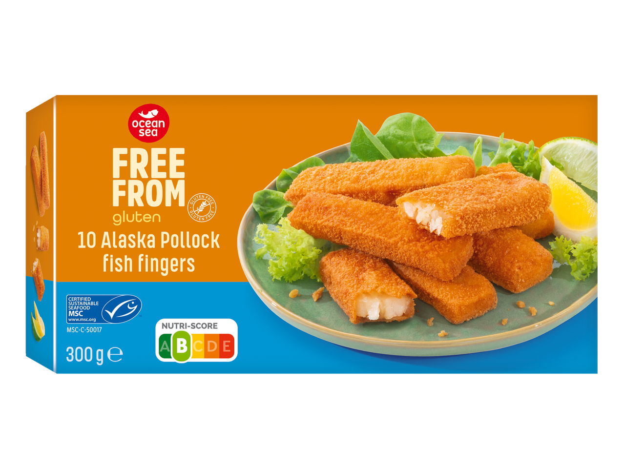 Ocean Sea Alaska Pollock fishfingers, glutenvrij.