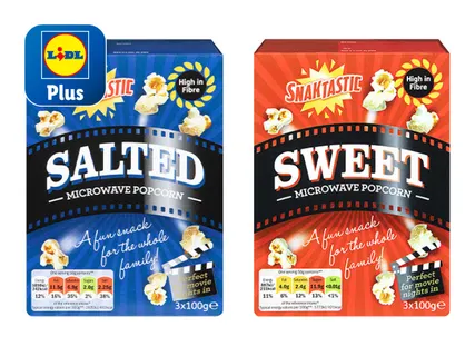 Snaktastic Microwave Popcorn 20% OFF £1.15 with Lidl Plus