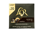 Een doos met 20 aluminium koffiecapsules voor espresso, intensiteit 11, Ristretto.