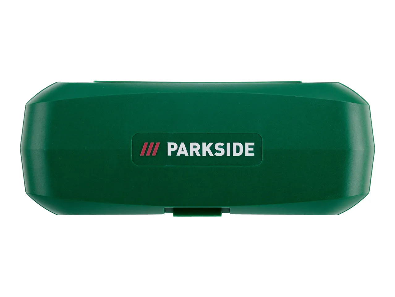 A green Parkside tool case with the brand logo in white and red.