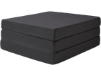 Livarno Folding Mattress, dark grey, folded into a cube
