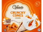Gelatelli Crunchy Cones, caramel flavour: 6 pieces.