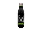En sort Minecraft-vandflaske med et limegrønt låg.