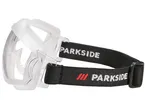 Защитни очила Parkside® с черна регулируема лента.