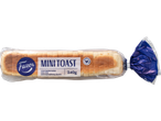 Fazer Mini Toast röstsai läbipaistvas pakendis sinise etiketiga, 240g.