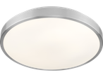Candeeiro LED de casa de banho Livarno, redondo, prateado, com difusor branco