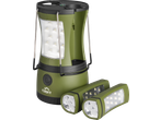 CRIVIT 2-in-1 Camping Light: green lantern with two detachable flashlights.