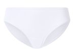 White women's briefs with a soft elastic waistband.