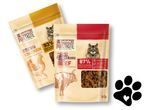 Лакомства за котки Coshida PureTaste: капки с пилешко и мини кубчета от говеждо.