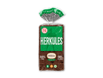 En pakke mørkt rugbrød med grøn etiket, der angiver 8,6% fibre og 54% fuldkorn.
