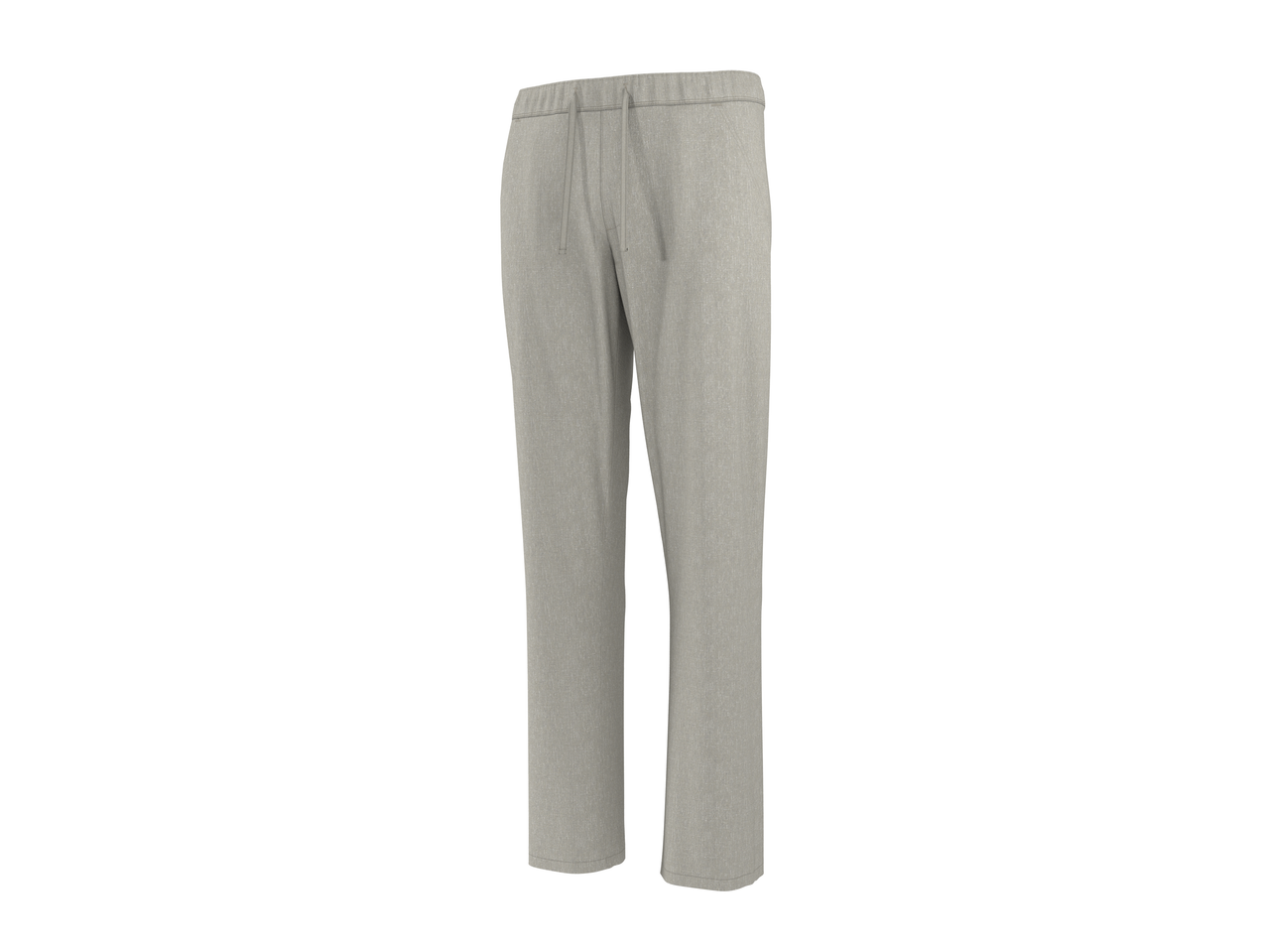 Light grey men's casual trousers with an elasticated waist and drawstring.