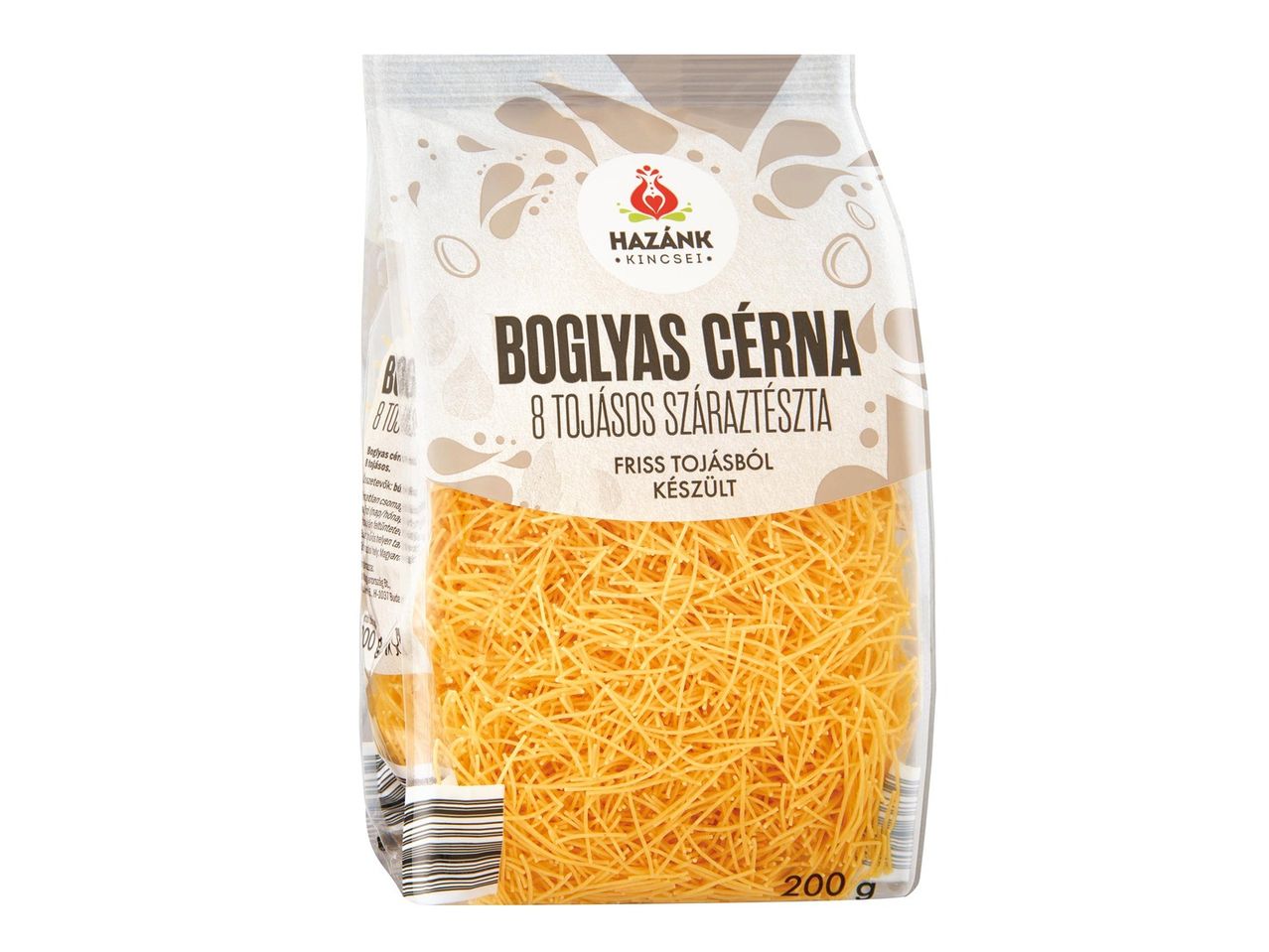 Hazánk Boglyas Cérna tészta: 200g tojásos metélt.
