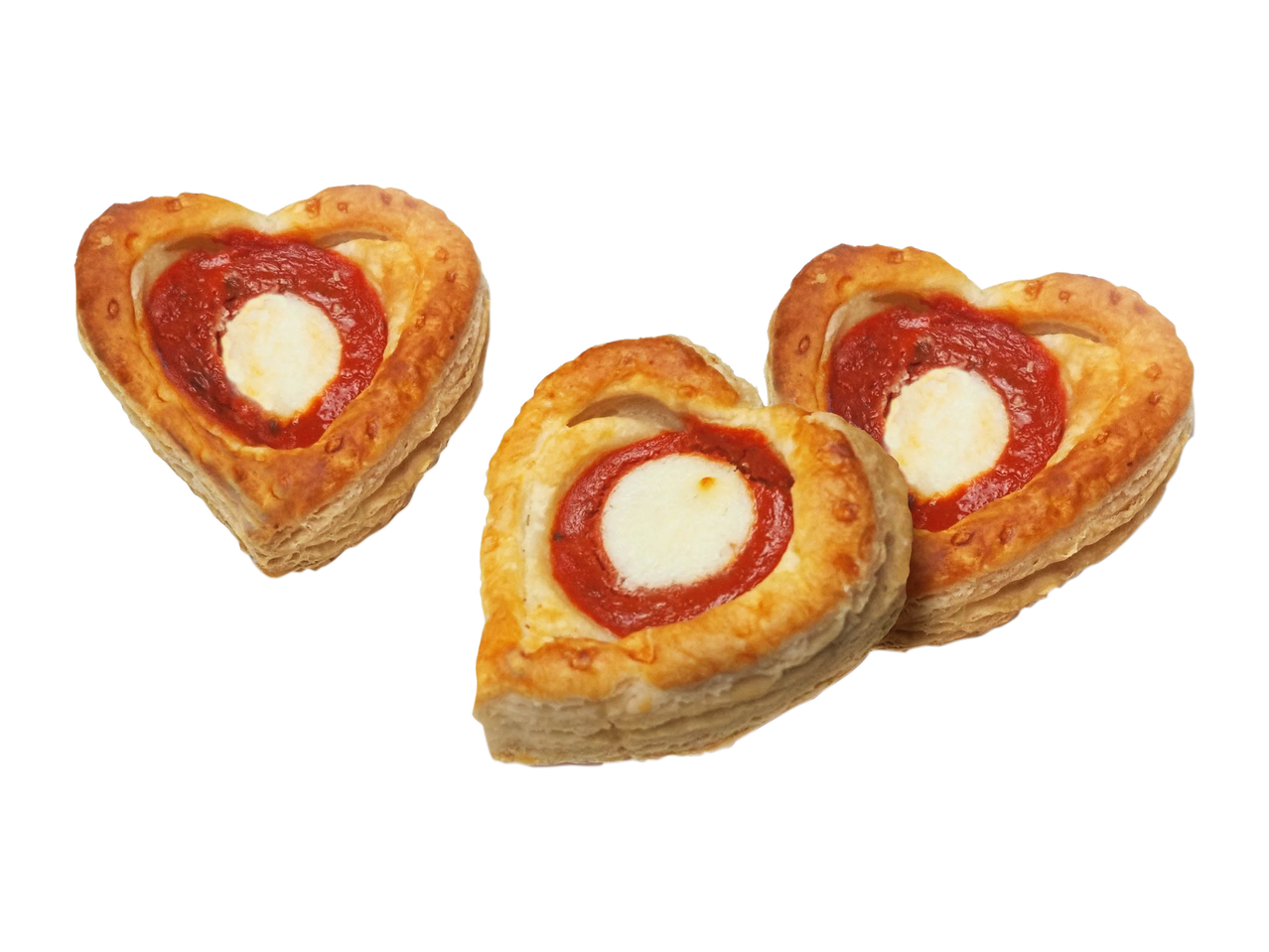 9 pizzette a cuore
