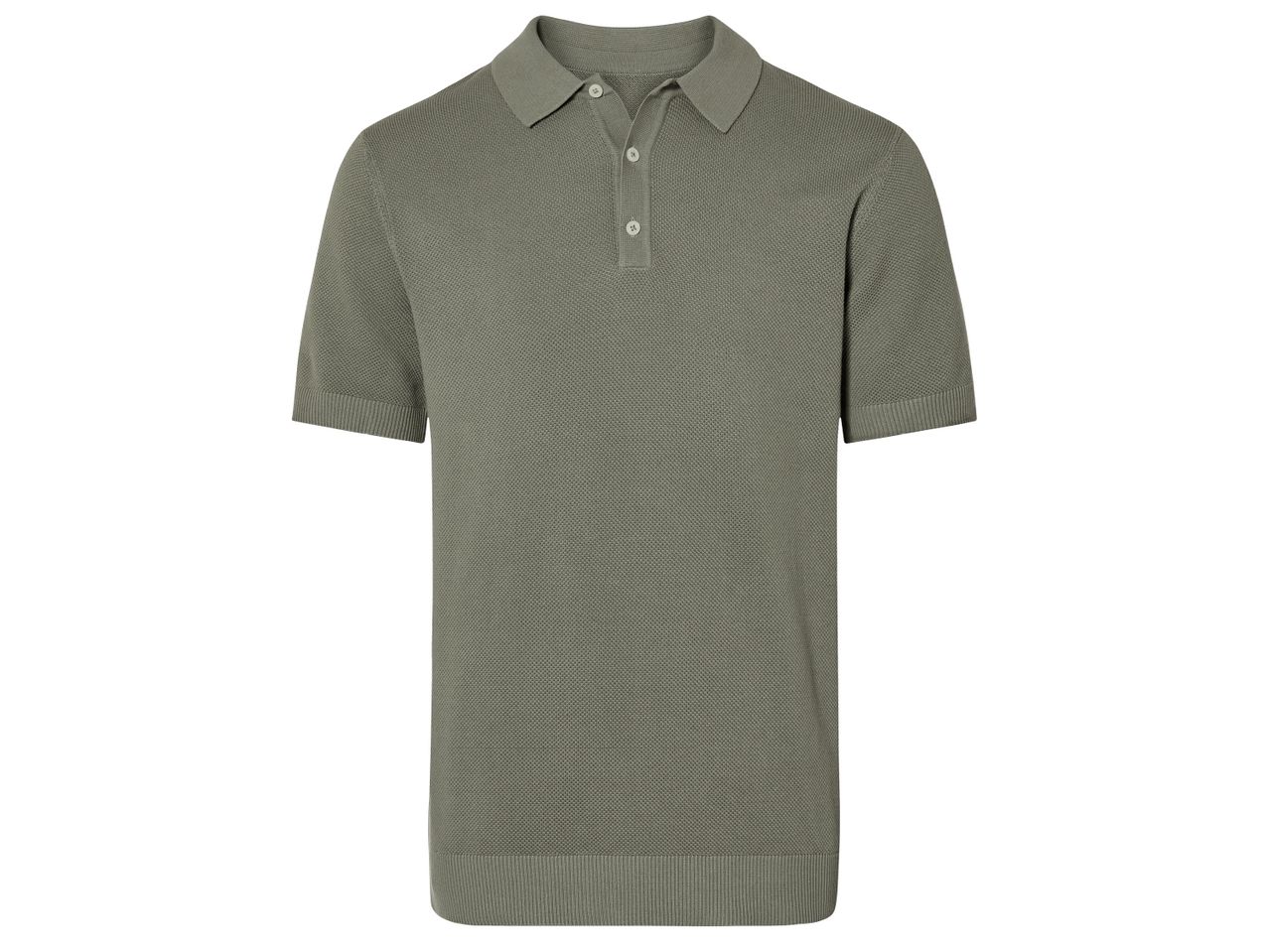Мъжка тениска с яка Esmara Men® в маслиненозелен цвят.
