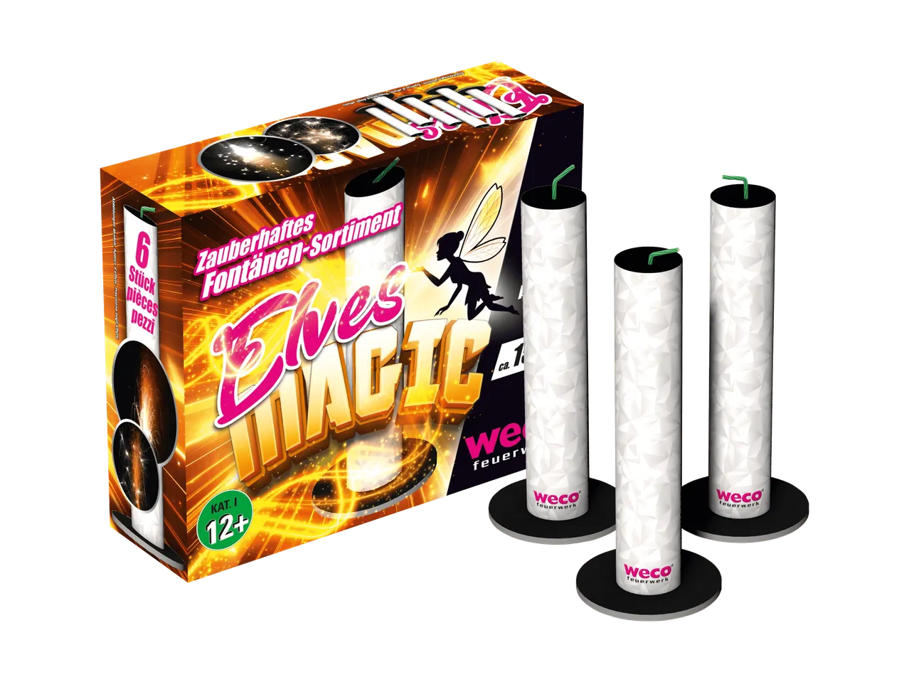 Zauberhaftes Fontänen-Sortiment, 6 Stück, Kategorie 1, 12+