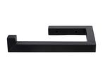 Sort, mat toiletpapirholder i metal