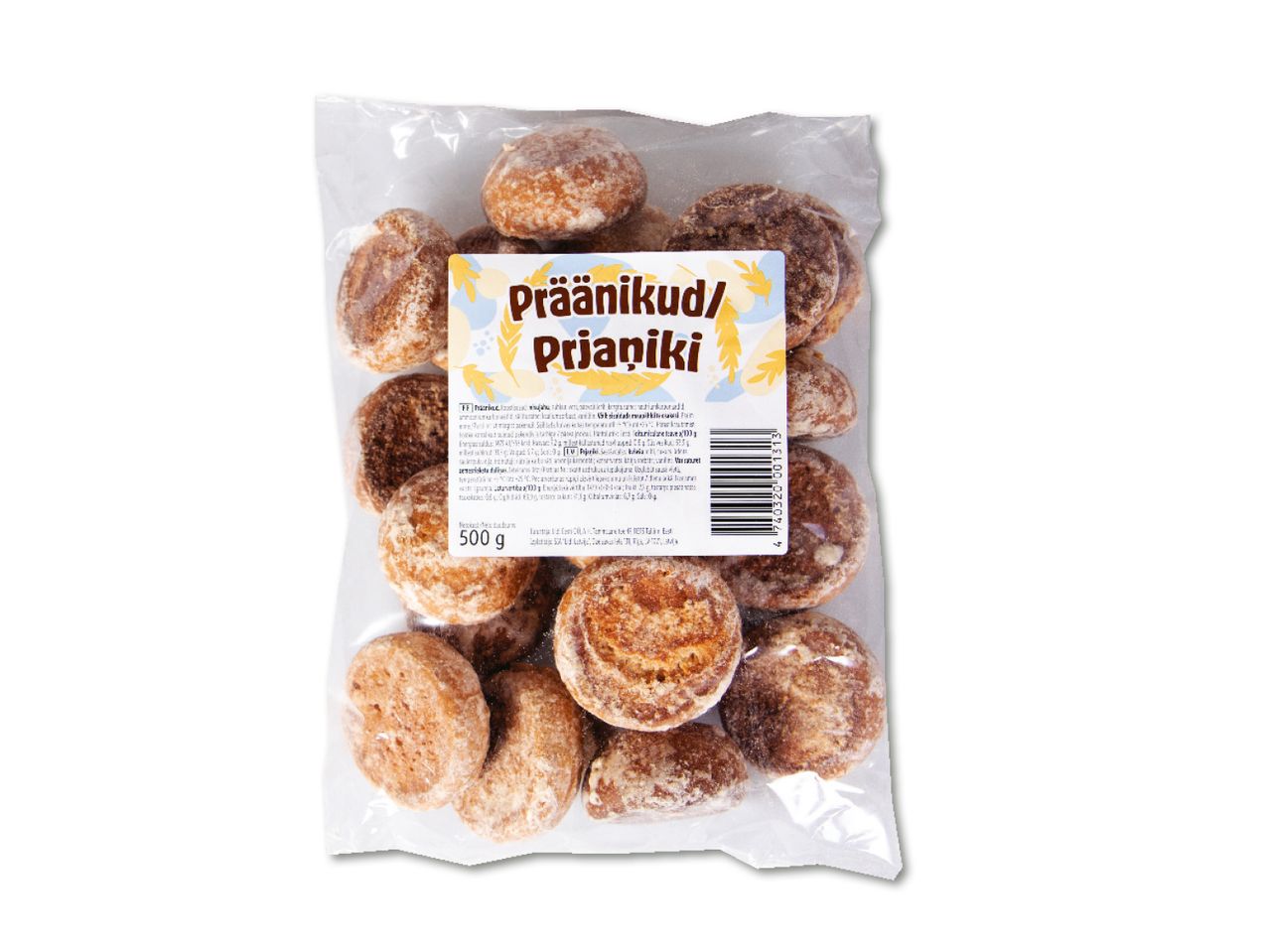 Pakete ar saldām pīrādziņām 'Pīrādziņi Pīrādziņi'.