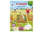 A tanyán matricás foglalkoztatókönyv színes, tanyasi illusztrációval.
