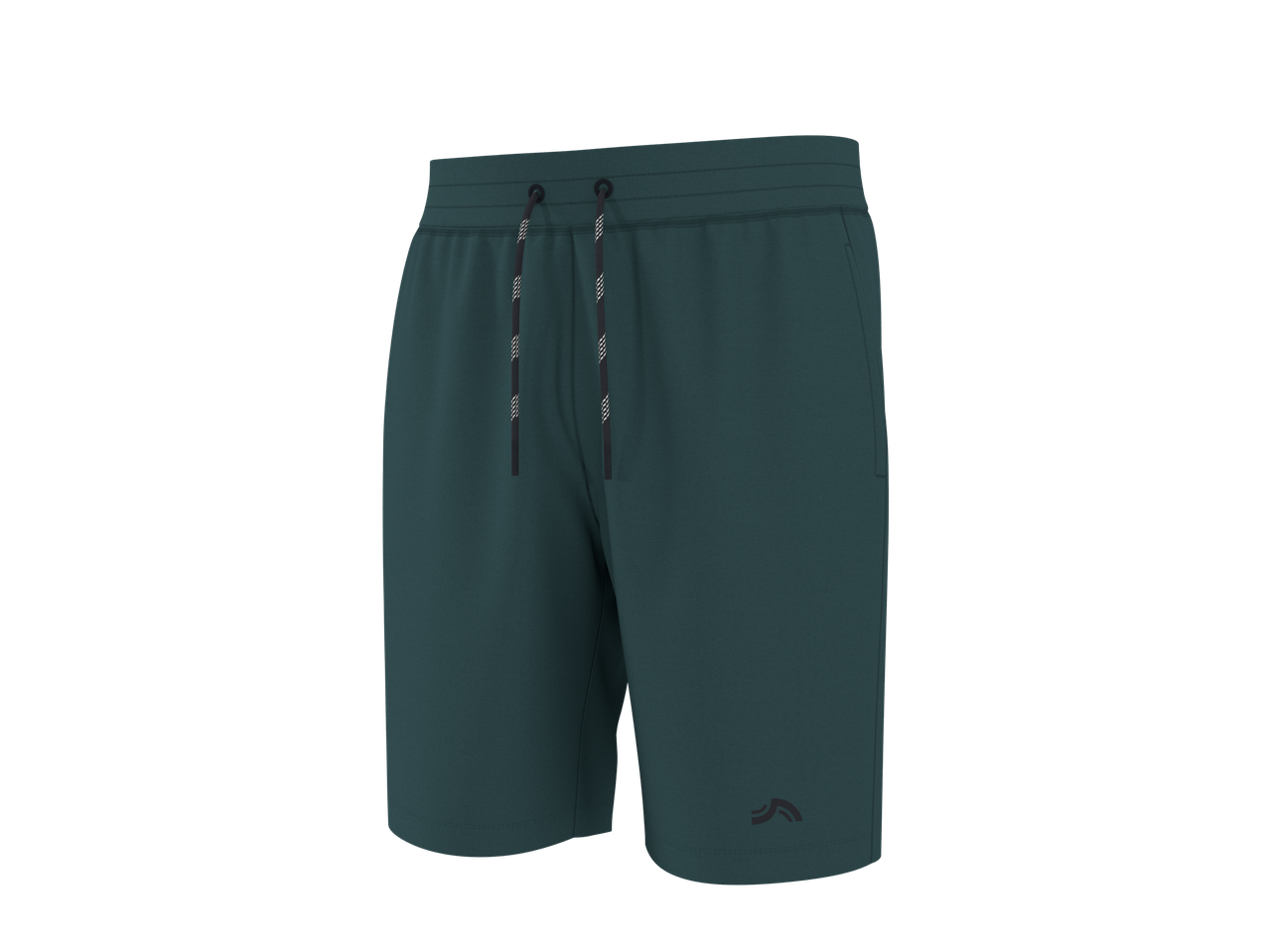 Crivit vīriešu tumši tirkīzzili šorti ar aukliņu un logotipu.