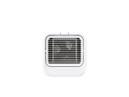 White portable air conditioner.