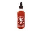 A bottle of sweet chili sauce for chicken, with a flying goose logo and 455ml volume.
