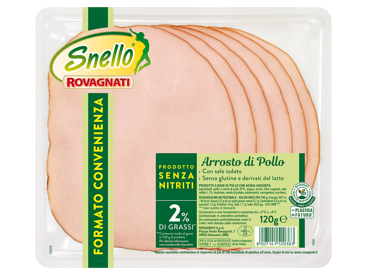 Arrosto di pollo a fette.