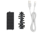 Комплект аксесоари за почистване с четки и USB кабел.