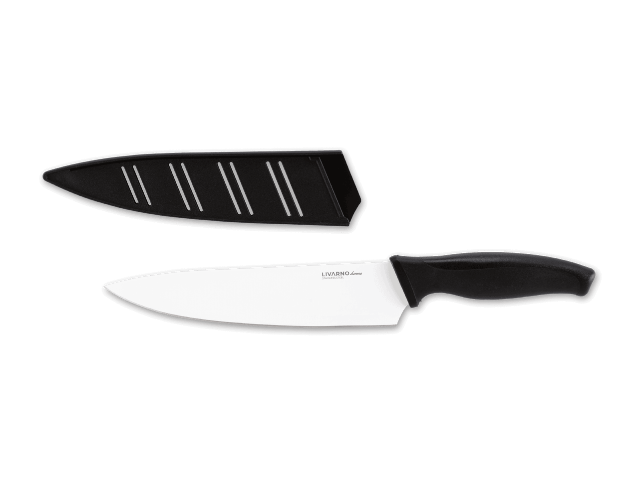 LIVARNO home Kochmesser mit schwarzem Griff und Klingenschutz