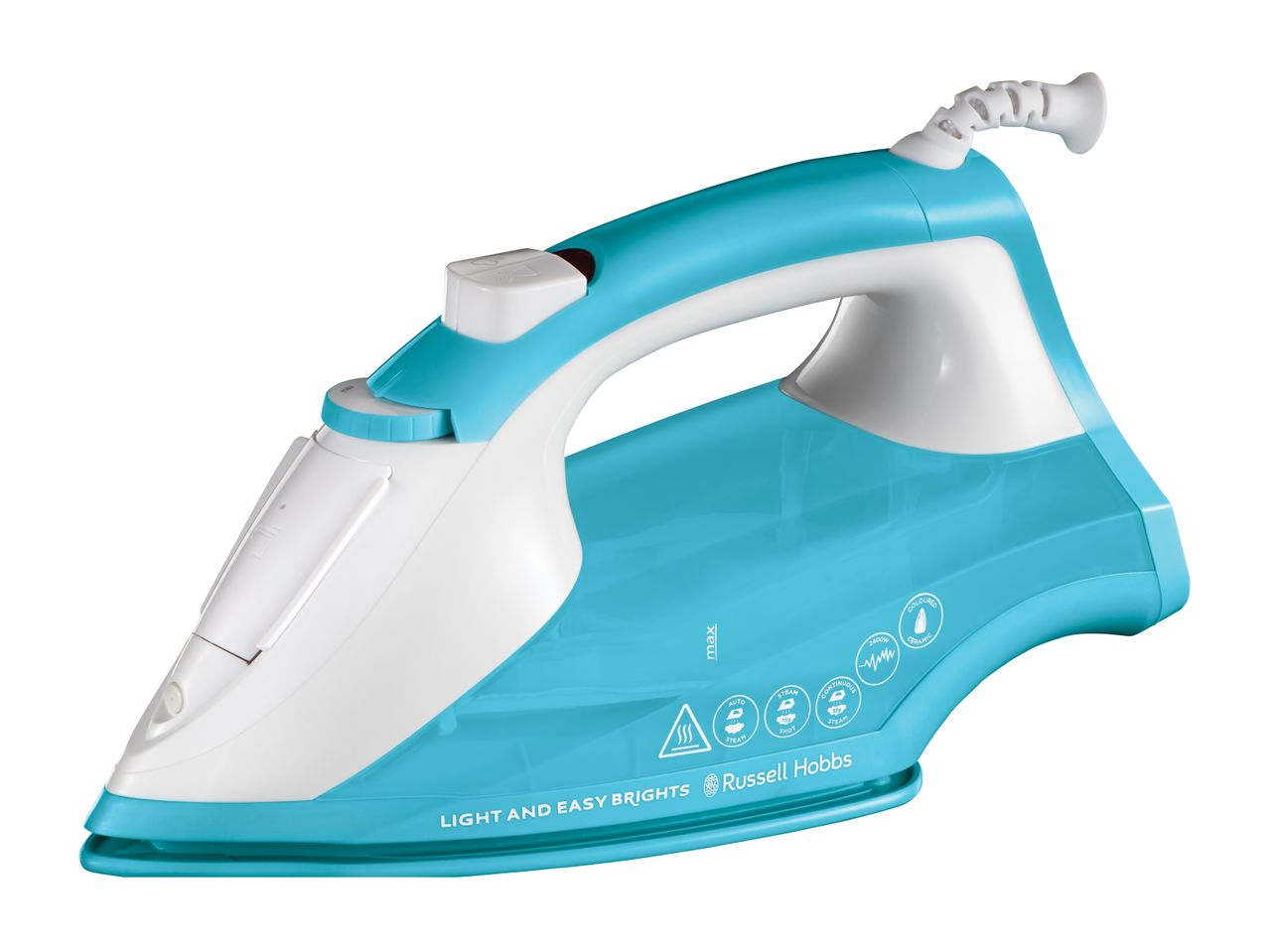 Svetlo moder in bel parni likalnik Russell Hobbs