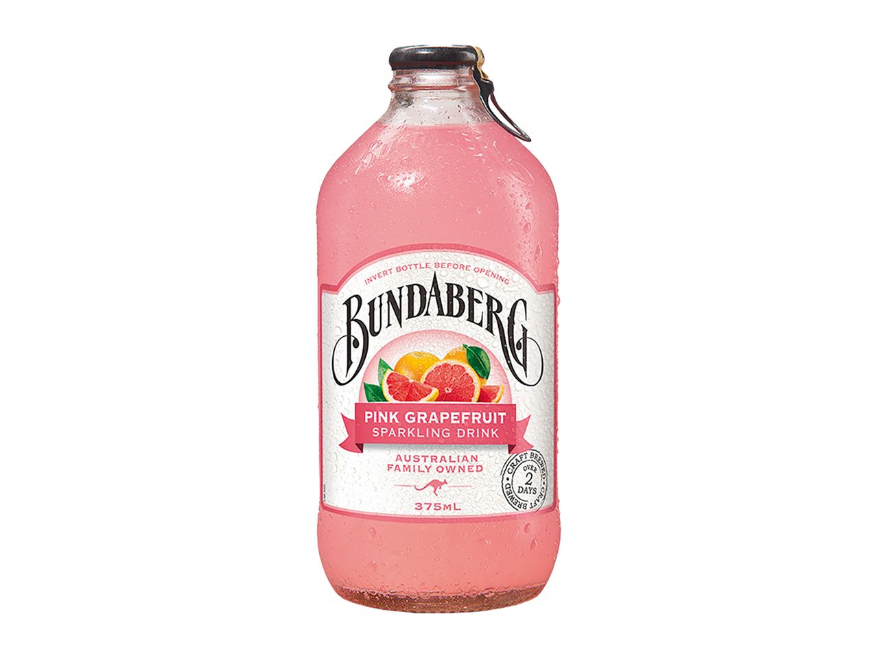 Stirile de la SunnyD, suc de grapefruit roz într-o sticlă.