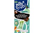 Fairglobe Way To Go! Chocolat noir pécan et noix de coco, Fairtrade.
