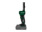 Cordless LED work light with a 2.0Ah battery pack.
