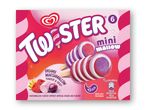 Twister Mini Mallow isbjørne med hindbær og drue smag.