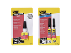 UHU Super Power Liquid i Gel ljepila u pakiranjima od 7,5 g i 2x3 g.