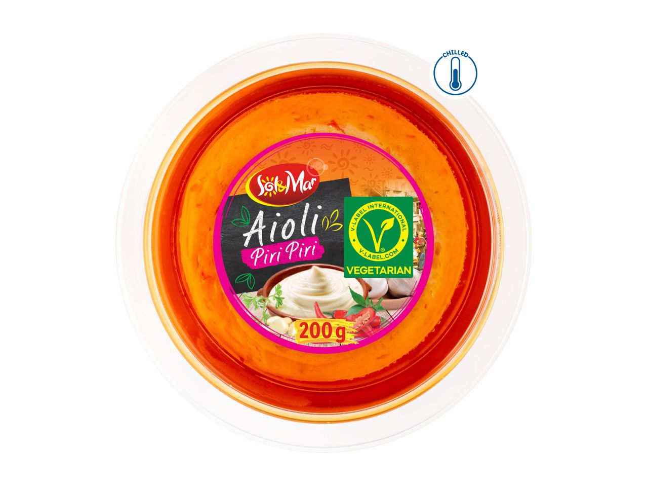 Sol&Mar Piri Piri aioli, 200g, vegetarian.