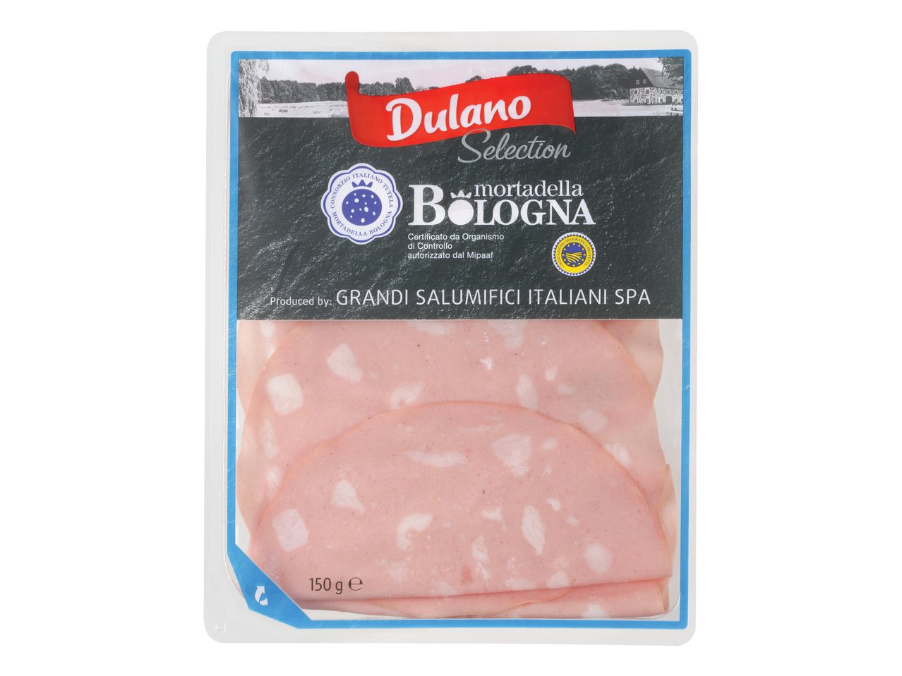 Paket narezane mortadele Dulano Selection Bologna, 150 g.