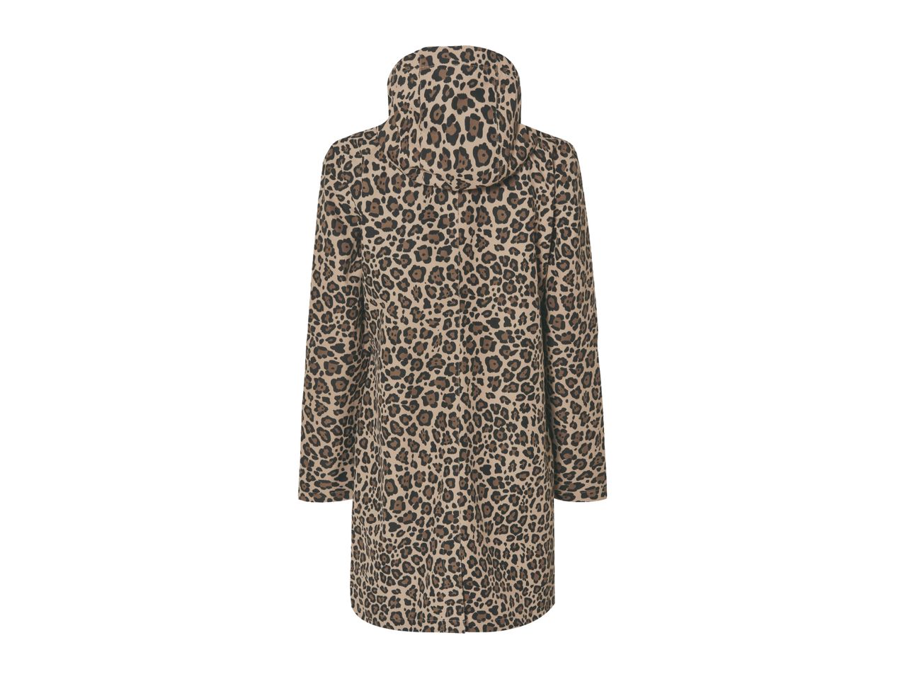 Leopard print hooded coat