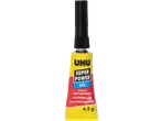 UHU Super Power Gel secondelijm, tube van 4,5 g met zwarte dop.