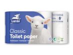 Lambi Classic toiletpapir, blødt og miljøvenligt.