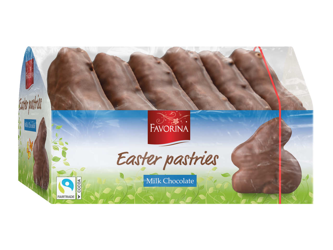 Prăjituri de Paște Favorina din ciocolată cu lapte.