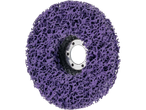 A purple abrasive disc with a metal center, used for stripping and cleaning.