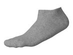 Single grey ankle sock, side view