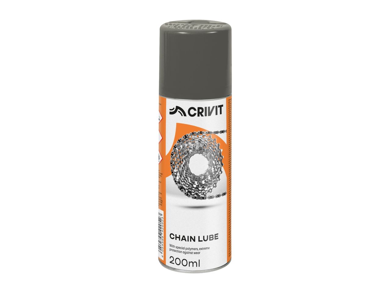 A can of chain lube with special polymers for extreme protection against wear, 200ml.