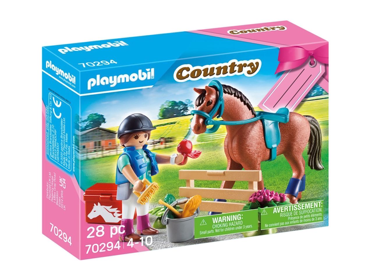Playmobil Country Horse Riding Playset with girl and brown horse.