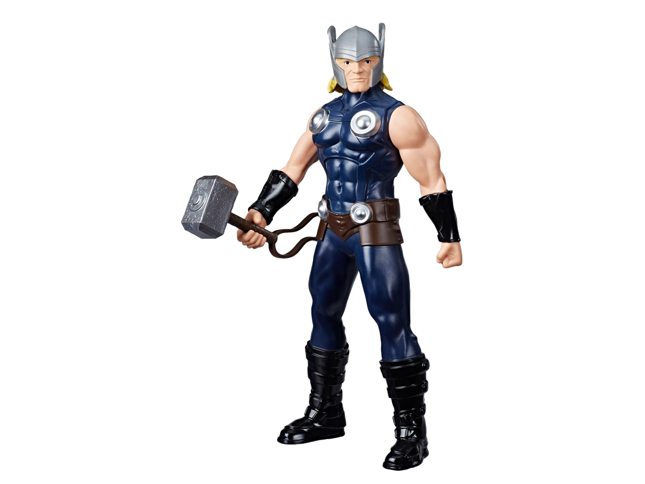 Figura Hasbro Marvel Thor com o martelo Mjolnir.