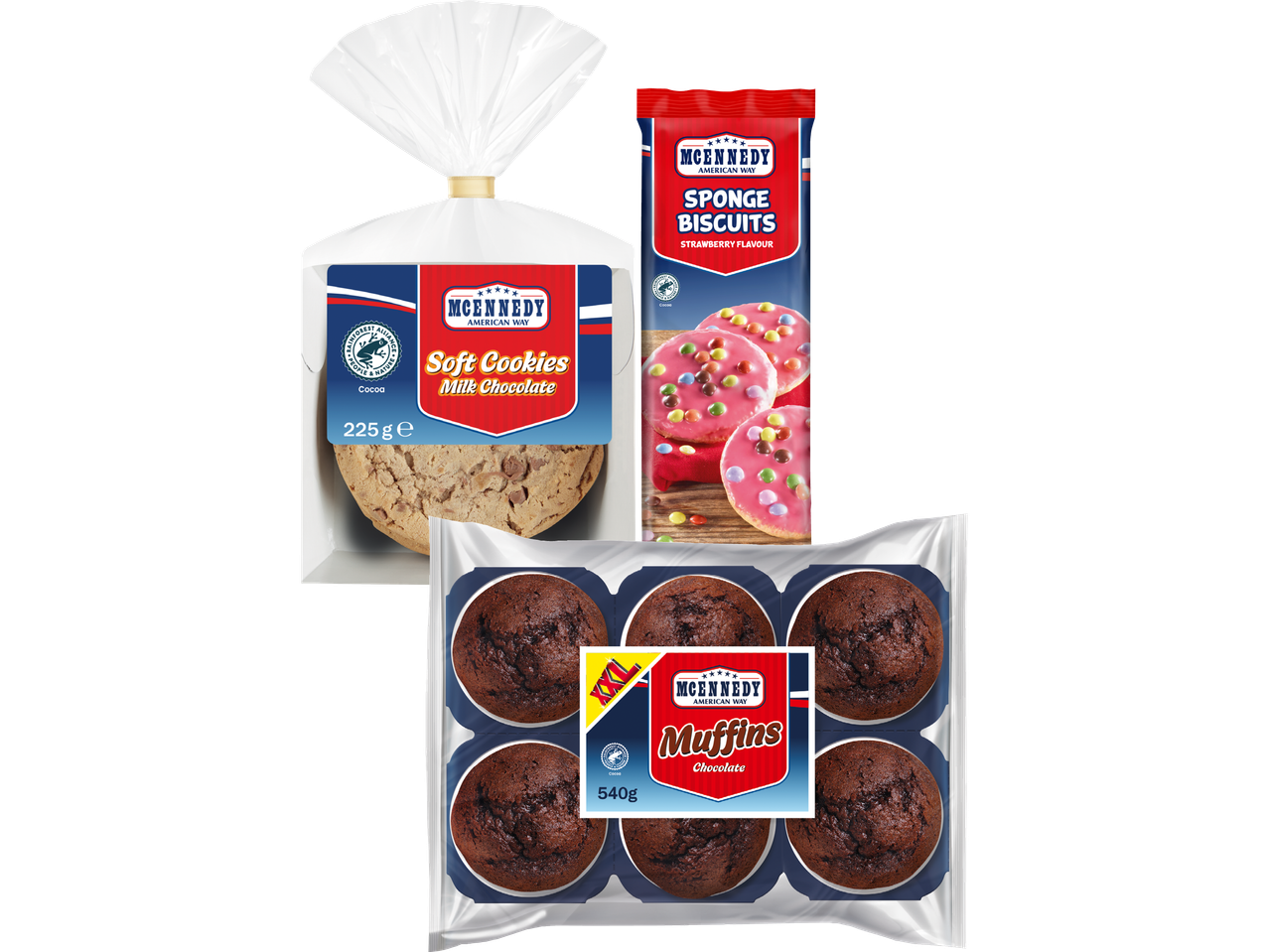 McEnnedy kakor, kex och muffins i amerikansk stil.