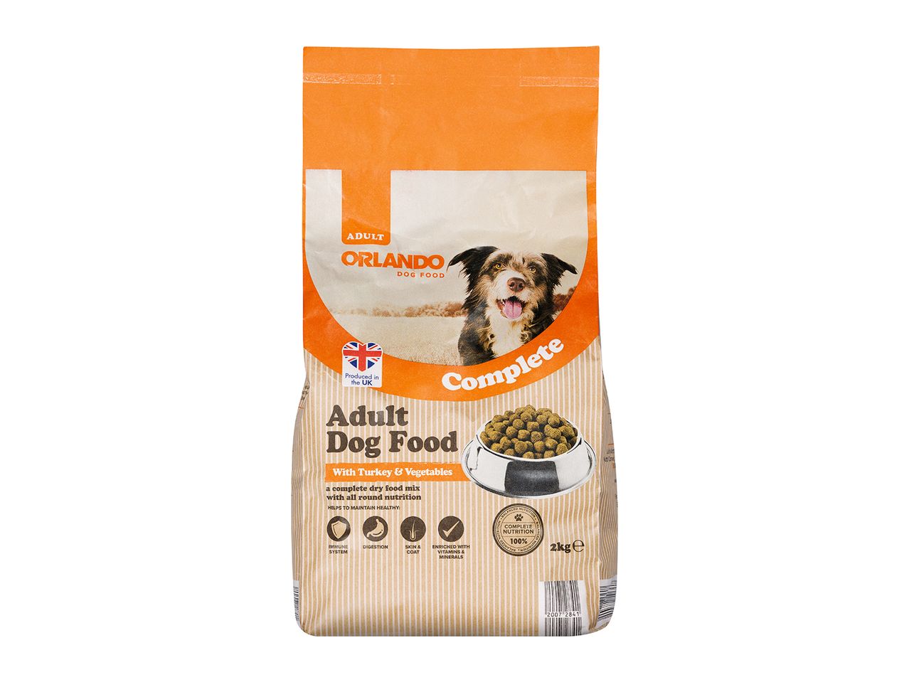 Orlando adult dog food: with turkey & vegetables.